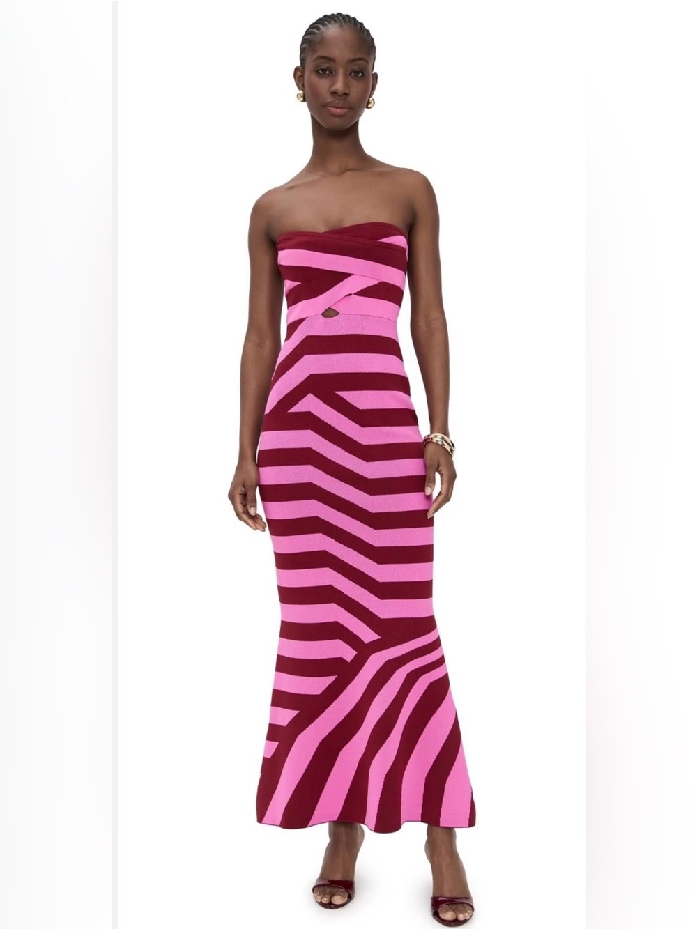 The Wolf Gang Aude Strapless
Maxi Dress, color Berry, size medium, NWT